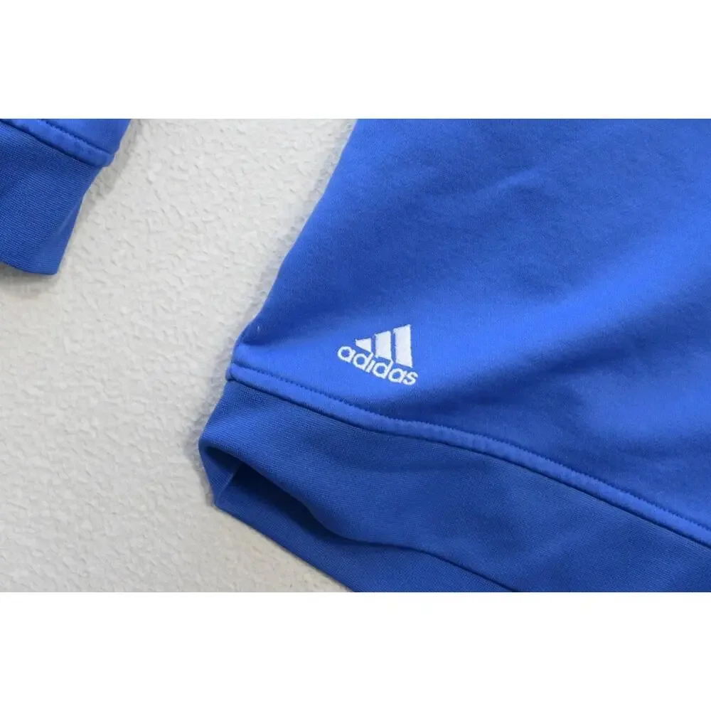 Adidas Golf Jacket ClimaLite 1/4 Zip Blue Long Sleeve Mens Size Medium‎